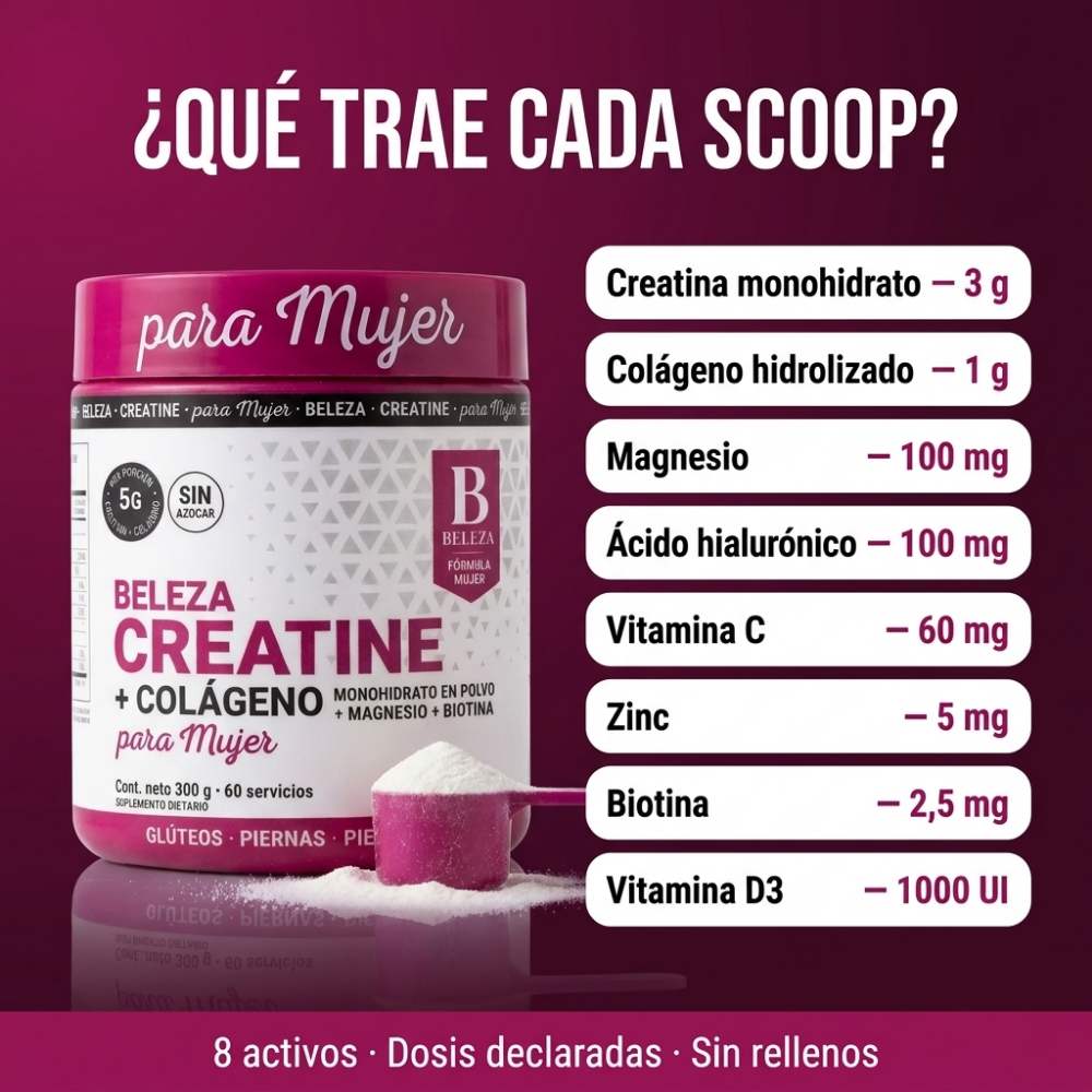 BELEZA® — Creatina + Colágeno para Mujer