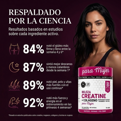 BELEZA® — Creatina + Colágeno para Mujer